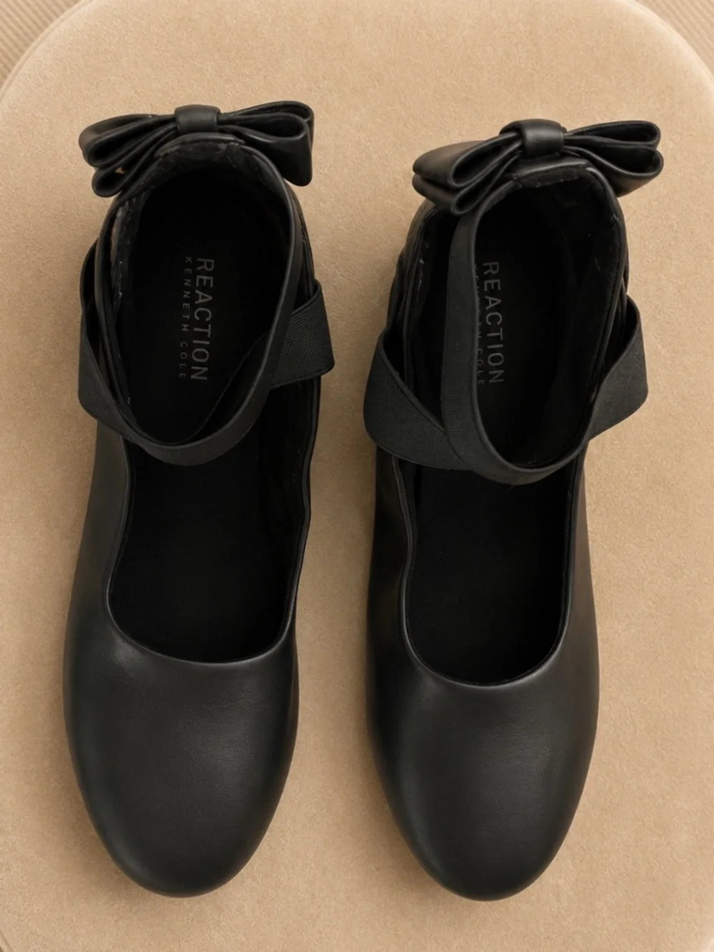Kenneth Cole REACTION Girls Mary Jane Flats Bow Back Elastic Strap Size 1
